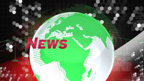 Global Business Digital Data Animation with Globe