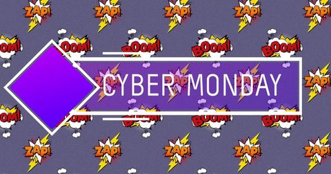 Cyber Monday Vintage Comic Style Background Banner