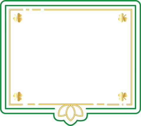 Elegant Green and Golden Frame with Copy Space Transparent Background - Download Free Stock Videos Pikwizard.com