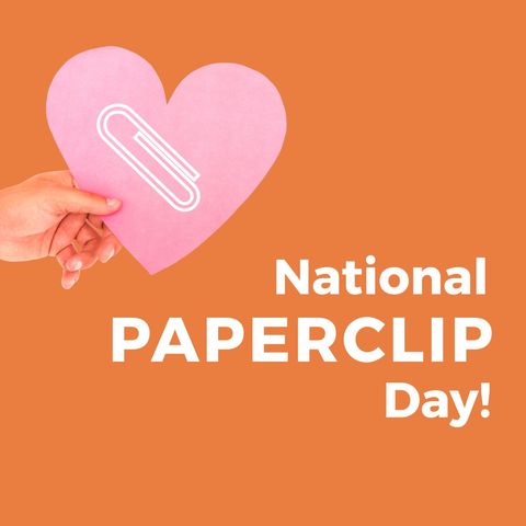 celebrating national paperclip day with heart and creativity - Download Free Stock Templates Pikwizard.com