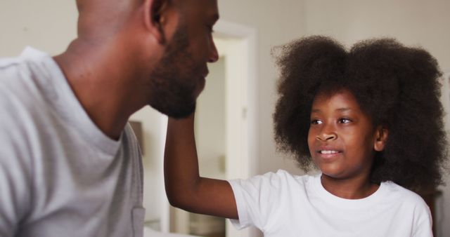 Father and Daughter Sharing Bonding Moment at Home - Download Free Stock Images Pikwizard.com