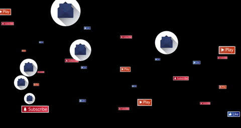 Digital Communication and Social Media Icons Animation