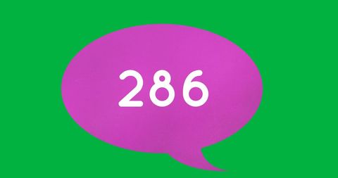 Vibrant Speech Balloon with Number on Green Background - Download Free Stock Images Pikwizard.com