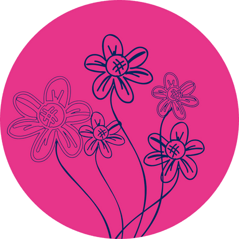 Transparent Botanical Flower Illustration on Fuchsia Background - Download Free Stock Videos Pikwizard.com