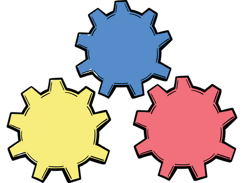 Colorful Cogs on Transparent Background Engineering Vector - Download Free Stock Videos Pikwizard.com