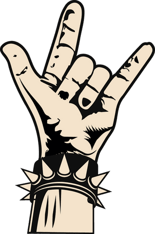 punk rock gesture with spiked bracelet on transparent background - Download Free Stock Videos Pikwizard.com