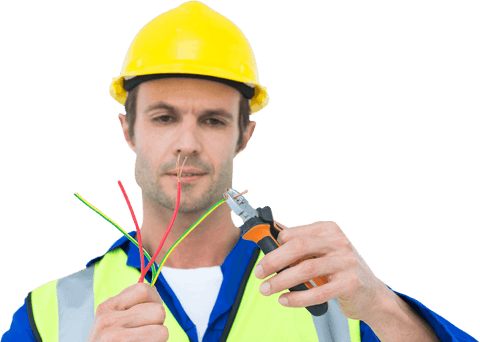 transparent male electrician cutting wires with pliers - Download Free Stock Videos Pikwizard.com