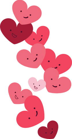 Smiling Heart Icons on Transparent Background Playful Design - Download Free Stock Videos Pikwizard.com