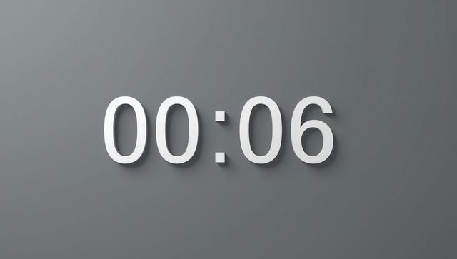 3d countdown timer illustration on gray digital interface