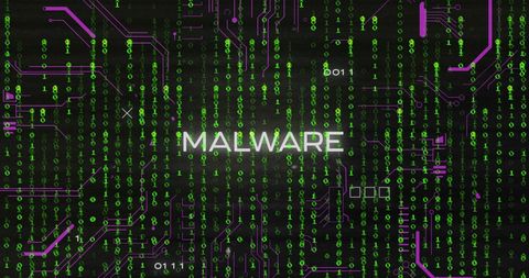 digital malware concept with binary code and circuits - Download Free Stock Images Pikwizard.com