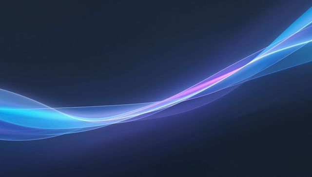 Luminous Cyan Magenta Wave Flowing Across Dark Gradient for Technology, Design, Branding
