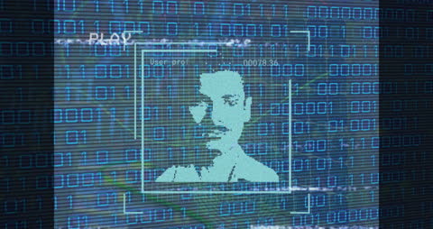 Futuristic Data Analysis Interface with User Avatar