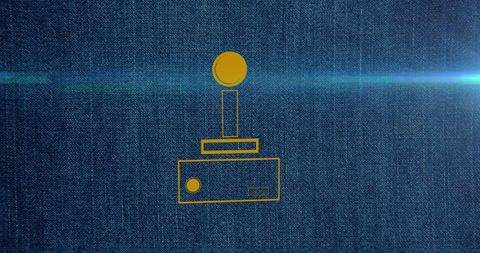 Futuristic Gamepad Icon with Digital Overlay on Textured Background