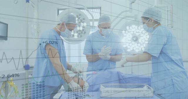 Advanced Surgical Team Utilizes Data Technology in Modern Operation Room - Download Free Stock Images Pikwizard.com