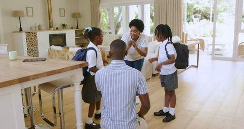 African American Parents Preparing Kids for School
