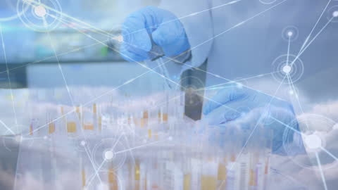 Scientific Innovation with Digital Network Concept