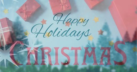Festive Christmas Greeting with Gift Boxes and Decorations - Download Free Stock Images Pikwizard.com