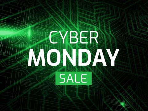 cyber monday sale with futuristic digital background - Download Free Stock Templates Pikwizard.com