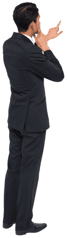 Businessman Pointing in Suit on Transparent Background Vector - Download Free Stock Videos Pikwizard.com