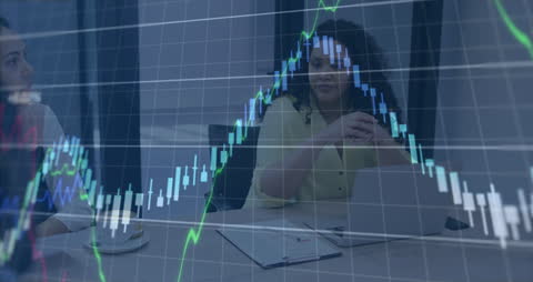 Financial Data Analysis with Double Exposure Digital Effect