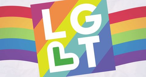 LGBT Pride Rainbow Banner Design with Bold Text