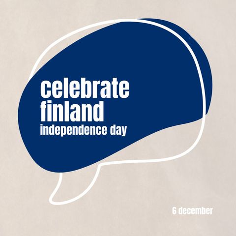 Celebrate Finland Independence Day Speech Bubble Graphic - Download Free Stock Templates Pikwizard.com