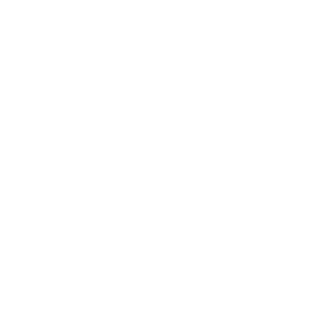 Spinning abstract floral motif with white petals on transparent background