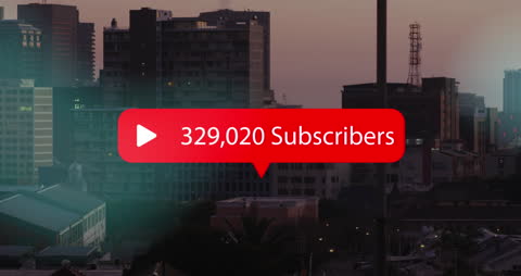 Social Media Growth Animation with Subscriber Count