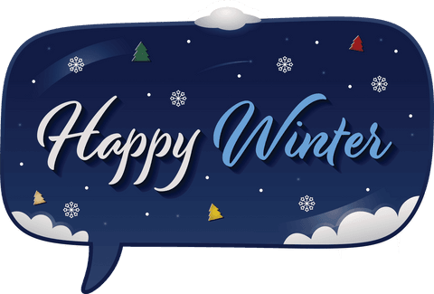 Happy Winter Text with Snowflakes on Transparent Background - Download Free Stock Videos Pikwizard.com