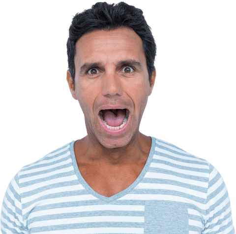 Shocked Man Transparent Background Surprised Expression - Download Free Stock Videos Pikwizard.com