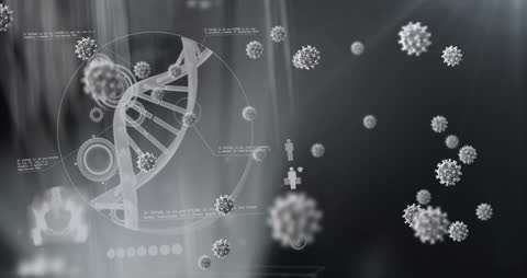 Digital Animation of COVID-19 Virus Cells with DNA Strand