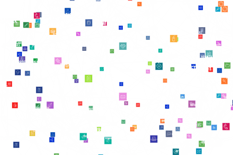 Transparent Network of Digital Connections with Colorful Icons - Download Free Stock Videos Pikwizard.com