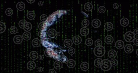 Abstract Digital Matrix with Globe Design and Dollar Symbols - Download Free Stock Images Pikwizard.com
