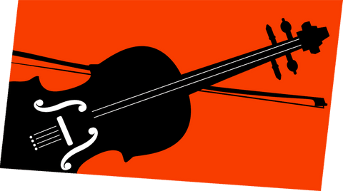 flat design cello silhouette with bow and transparent background - Download Free Stock Videos Pikwizard.com