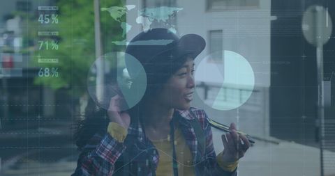 Young Woman Engaged in Digital Analytics