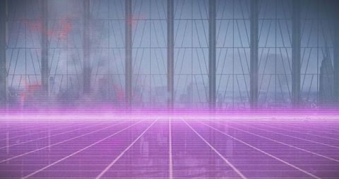 Futuristic Abstract Room with Neon Lighting