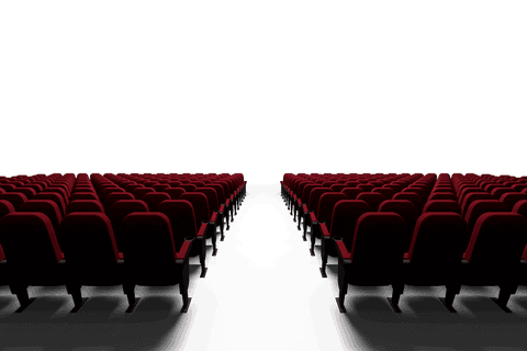 transparent cinema audience perspective view with red seats - Download Free Stock Videos Pikwizard.com
