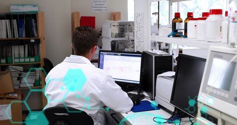 Scientist Analyzing Data on Laboratory Computer - Download Free Stock Images Pikwizard.com