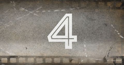 Vintage Number Four on Grunge Film Background - Download Free Stock Images Pikwizard.com