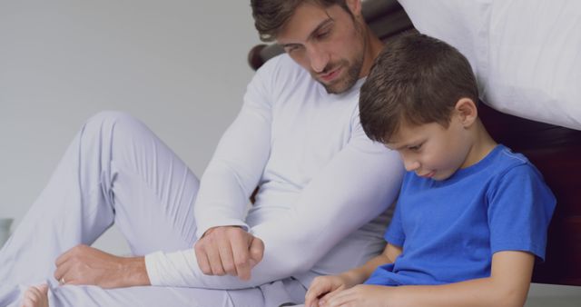 Father Teaching Son, Bonding Time at Home - Download Free Stock Images Pikwizard.com