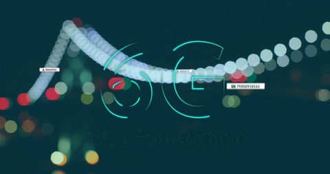 futuristic 6g technology over cityscape at night - Download Free Stock Images Pikwizard.com