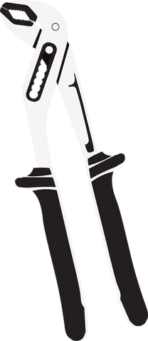 Vector groove-joint pliers on transparent background