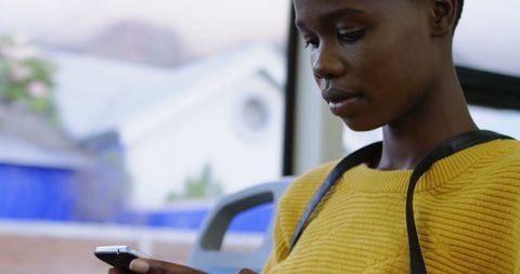 Teen Engaging with Smartphone for Communication or Social Media