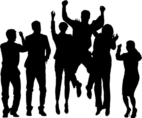 Digital Silhouette of People Celebrating on Transparent Background - Download Free Stock Videos Pikwizard.com