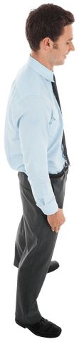 transparent happy businessman standing in side view - Download Free Stock Videos Pikwizard.com