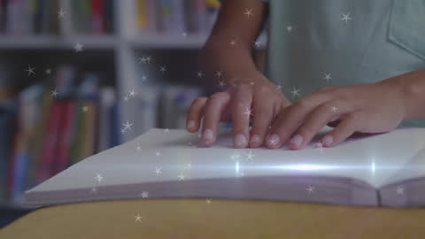 Imaginative Journey with Braille, Young Reader Guided by Starry Dreams