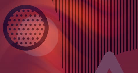 Abstract Sound Wave Frequency Meter on Red Background