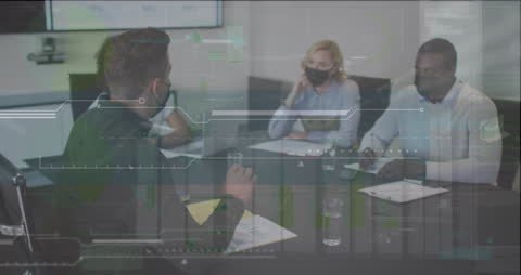 Diverse Professionals Analyzing Financial Data in Modern Setting