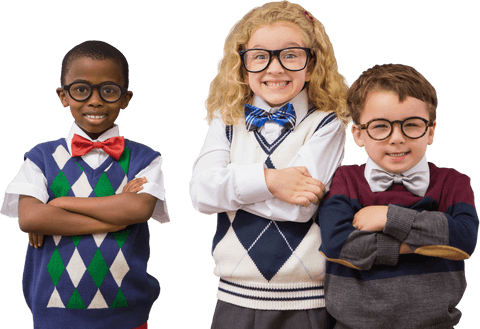 cute diverse boys smiling in nerd glasses on transparent background - Download Free Stock Videos Pikwizard.com