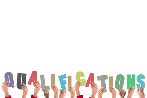 Hands Holding Qualifications Text on Transparent Background - Download Free Stock Videos Pikwizard.com